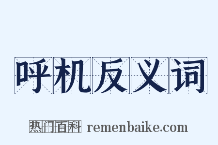 呼机反义词是什么意思的图片